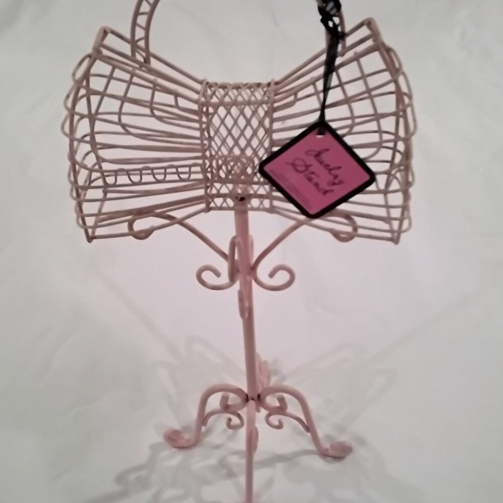 Sicura Vintage Wire & Metal Purse Shaped Display Stand Jewelry Holder 16” New